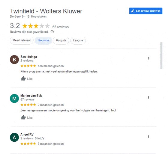 twinfield reviews