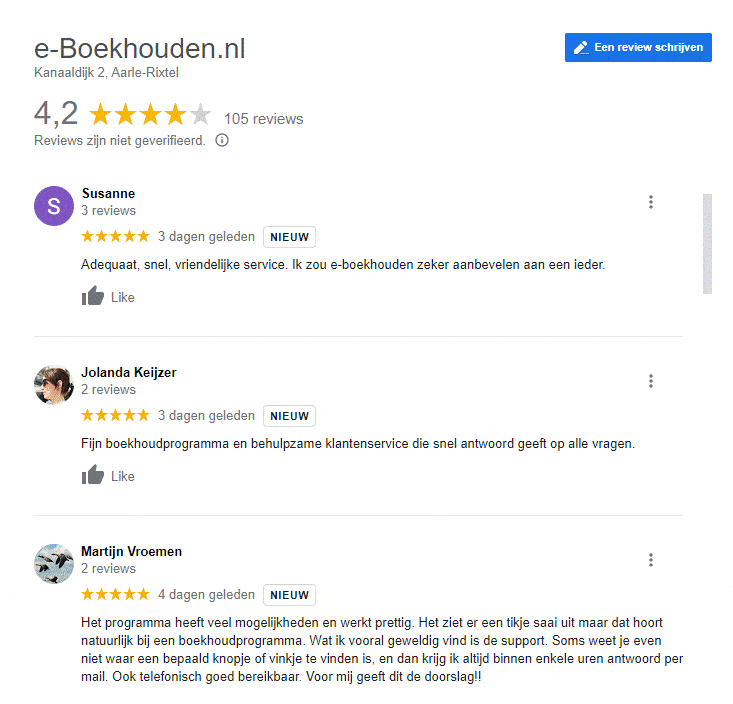 e-boekhouden reviews