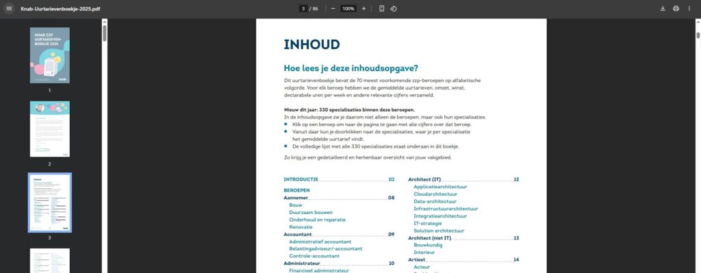 knab-urentariefboekje
